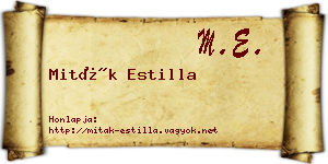 Miták Estilla névjegykártya